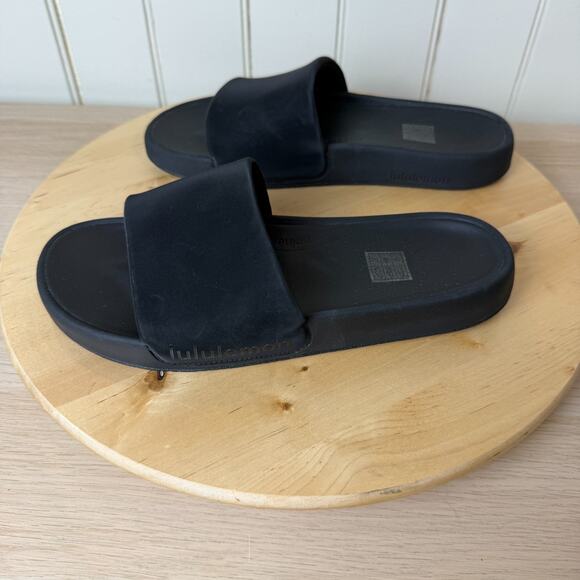 LULULEMON Restfeel Slide Sandal Women Size 9 Black Recovery Slip On Cushioned - Picture 13 of 13